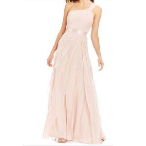 Chiffon One Shoulder Asymmetric Ball Gown
